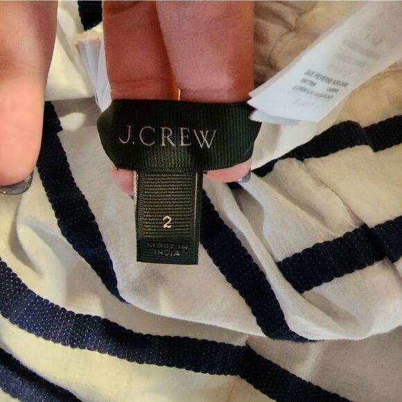 J. Crew 100%‎ cotton striped skater shirt size 2 - Picture 6 of 8